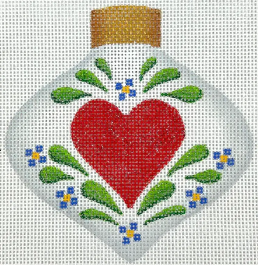 Xm-86 Alpine Bauble With Heart And Flowers 1