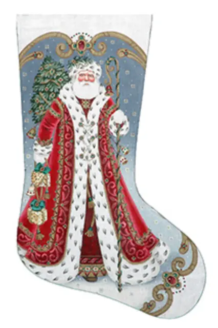 Ttaxs344 Elegant Santa Stocking 1