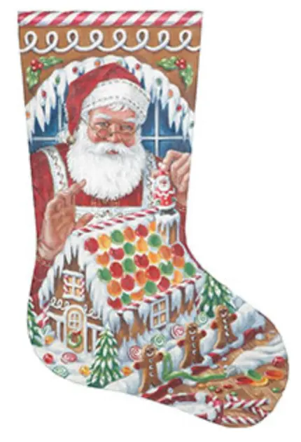 Ttaxs327 Santa Gingerbread Stocking 1