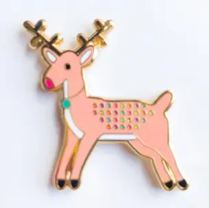 Pink Reindeer Needle Minder Magnet 1