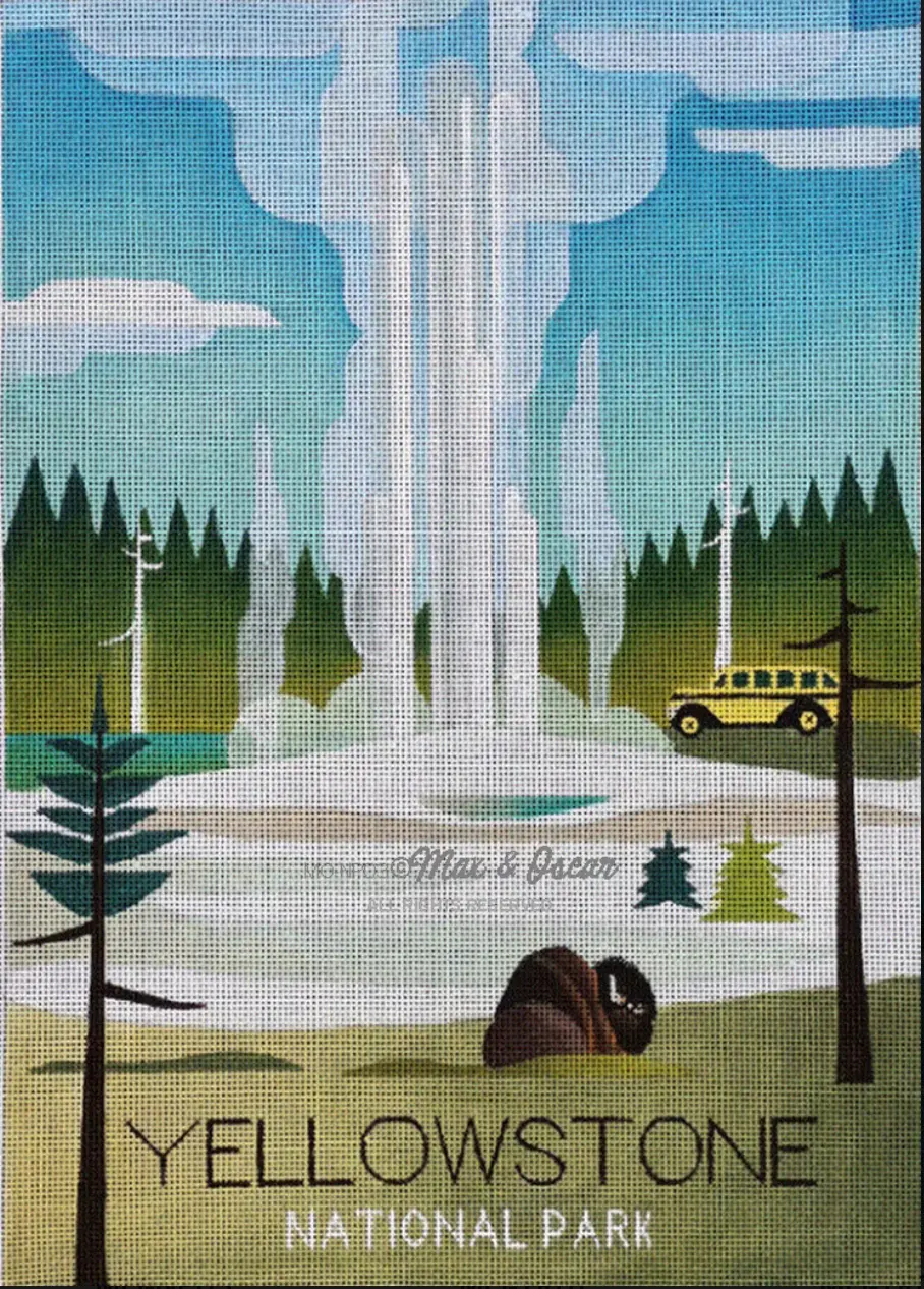 Mo-Np03 Yellowstone Travel Poster 1