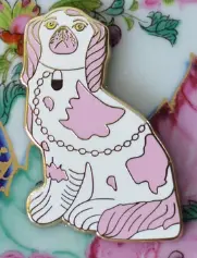 Pink Staffordshire Dog Needle Minder 1