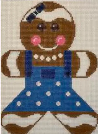 Rd200-27 Blue Gingerbread Girl 1