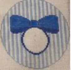 Rd484 Blue Bow Monogram Round 1