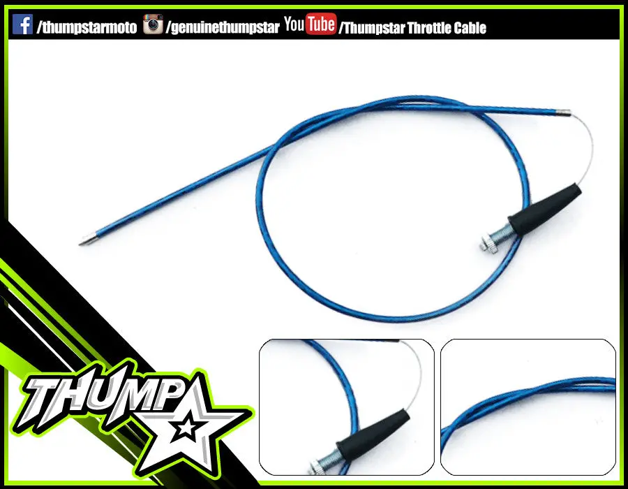 Throttle Cable - Braided/Blue 1