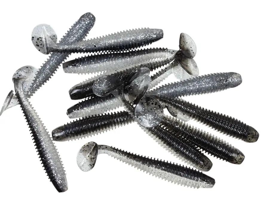 Battlestar 5" Rib Bait Uv Silver Anchovy 8Pcs 1