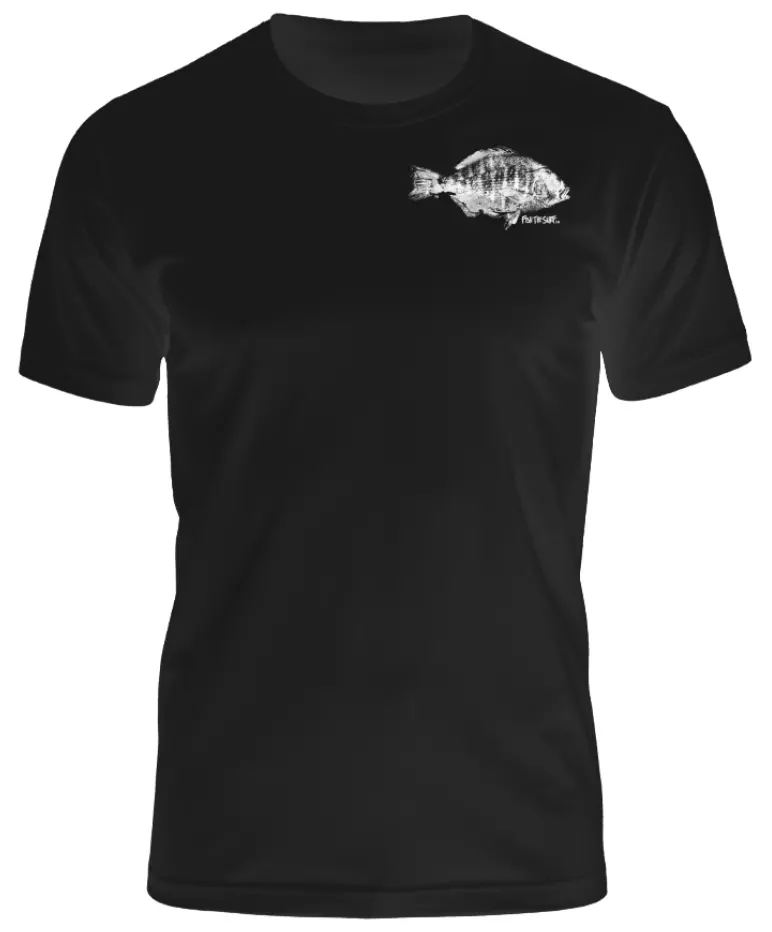 T-Shirt Barred Surfperch Black/White 1
