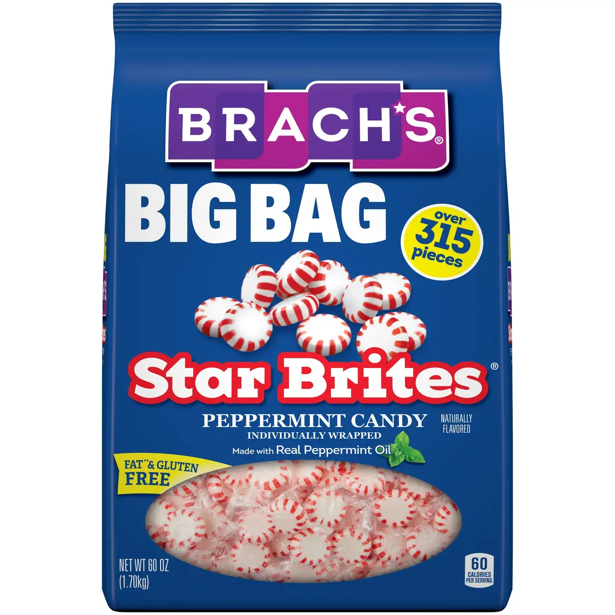 Brach's Star Brites Peppermint Hard Candy, 60 Oz 1