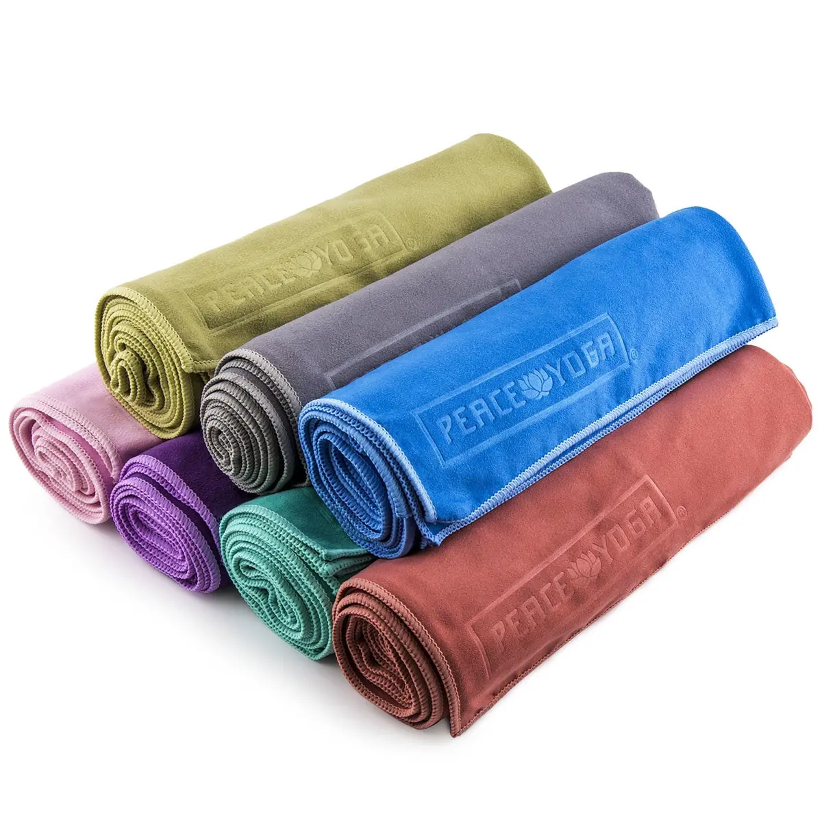 Yoga Non Slip Suede Exercise Towels (2 Pack) 1