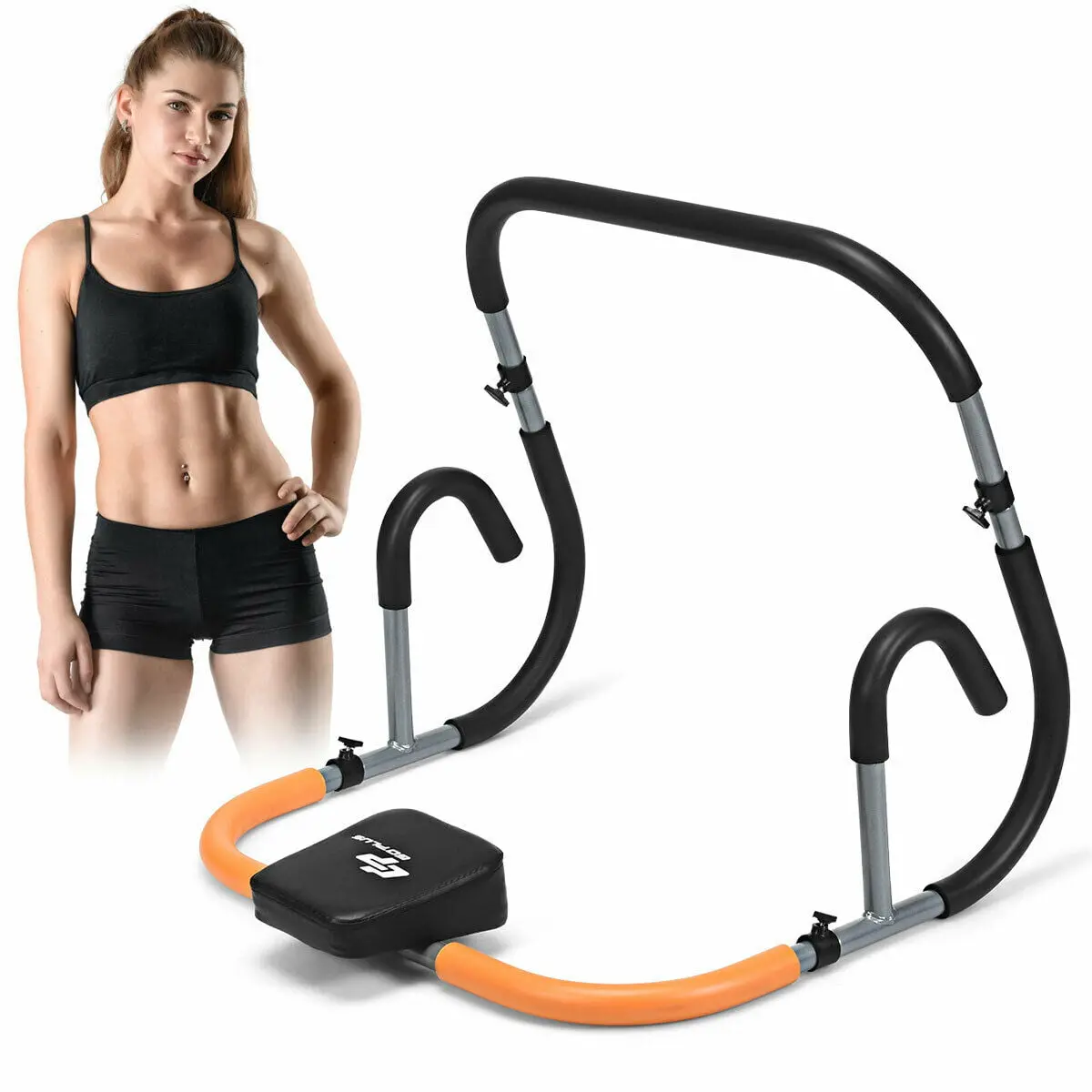 Ab Fitness Crunch Abdominal Exercise Workout Machine For Glider Roller & Pushup 1