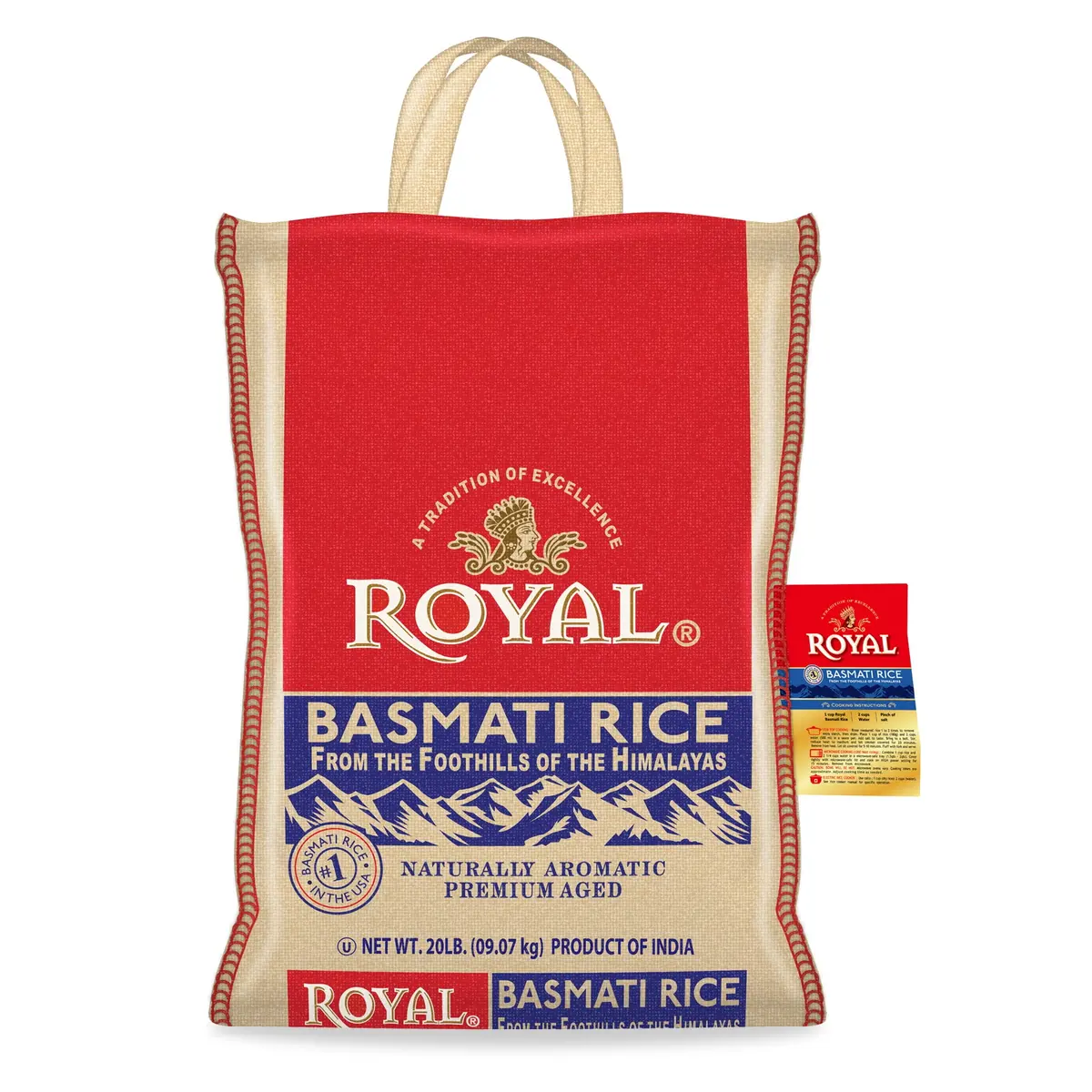 Royal Basmati Rice 20 Pounds Long Life Shelf Free Shipping. 1
