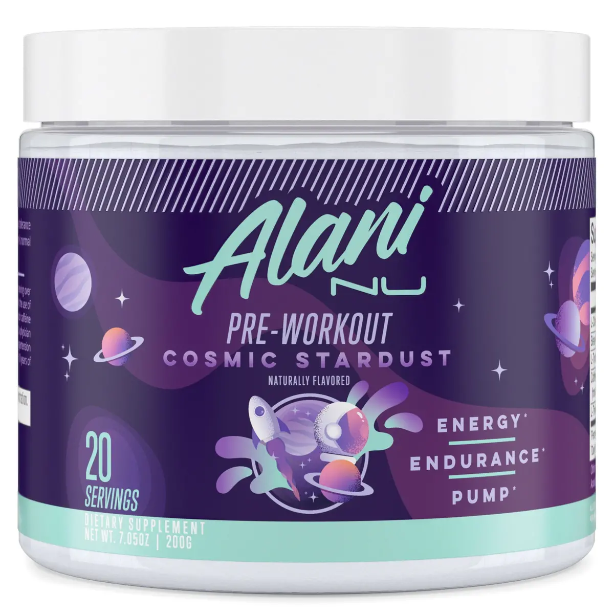 Alani Nu Pre-Workout Powder, Cosmic Stardust, 7.3Oz, 20 Servings 1