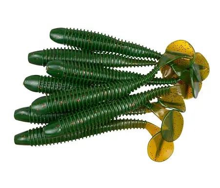 Battlestar 5" Rib Bait Uv Mono Green 8Pcs 1