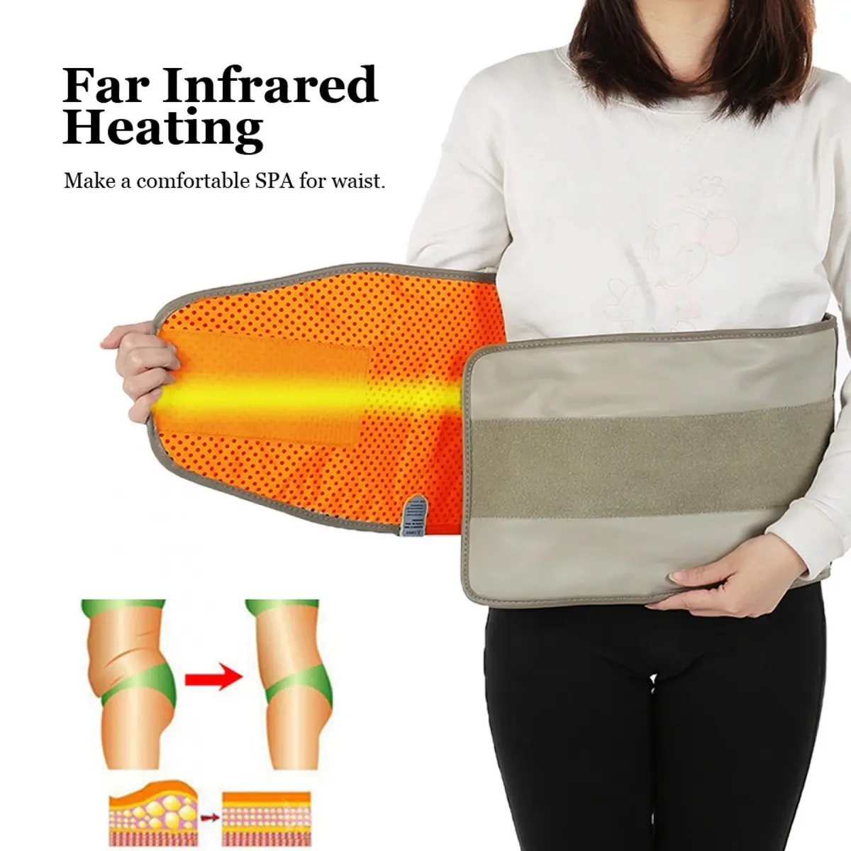 Hot Compress Far Infrared Heating Slimming Belt Vibrating Weight Loss Massager 1