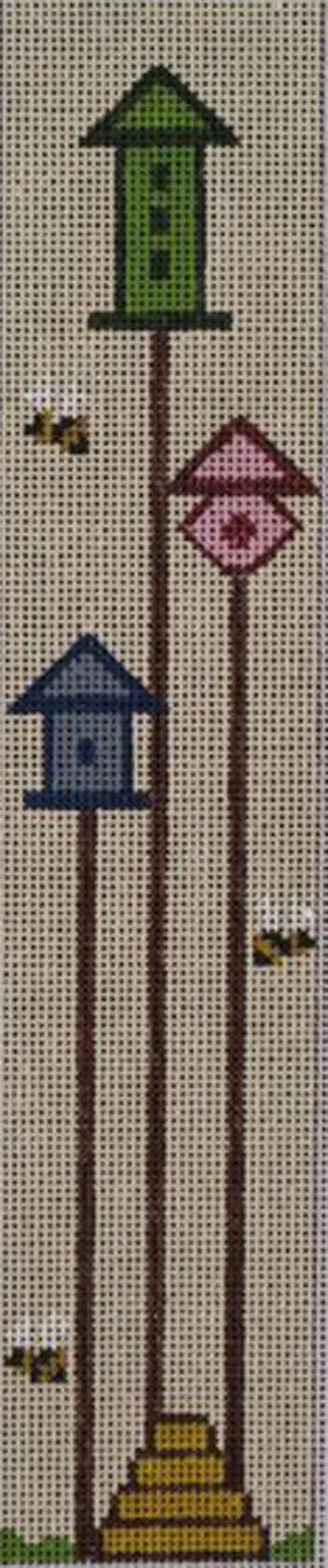 Bkm100 Bee Skep And Birdhouses Bookmark/Key Fob 1