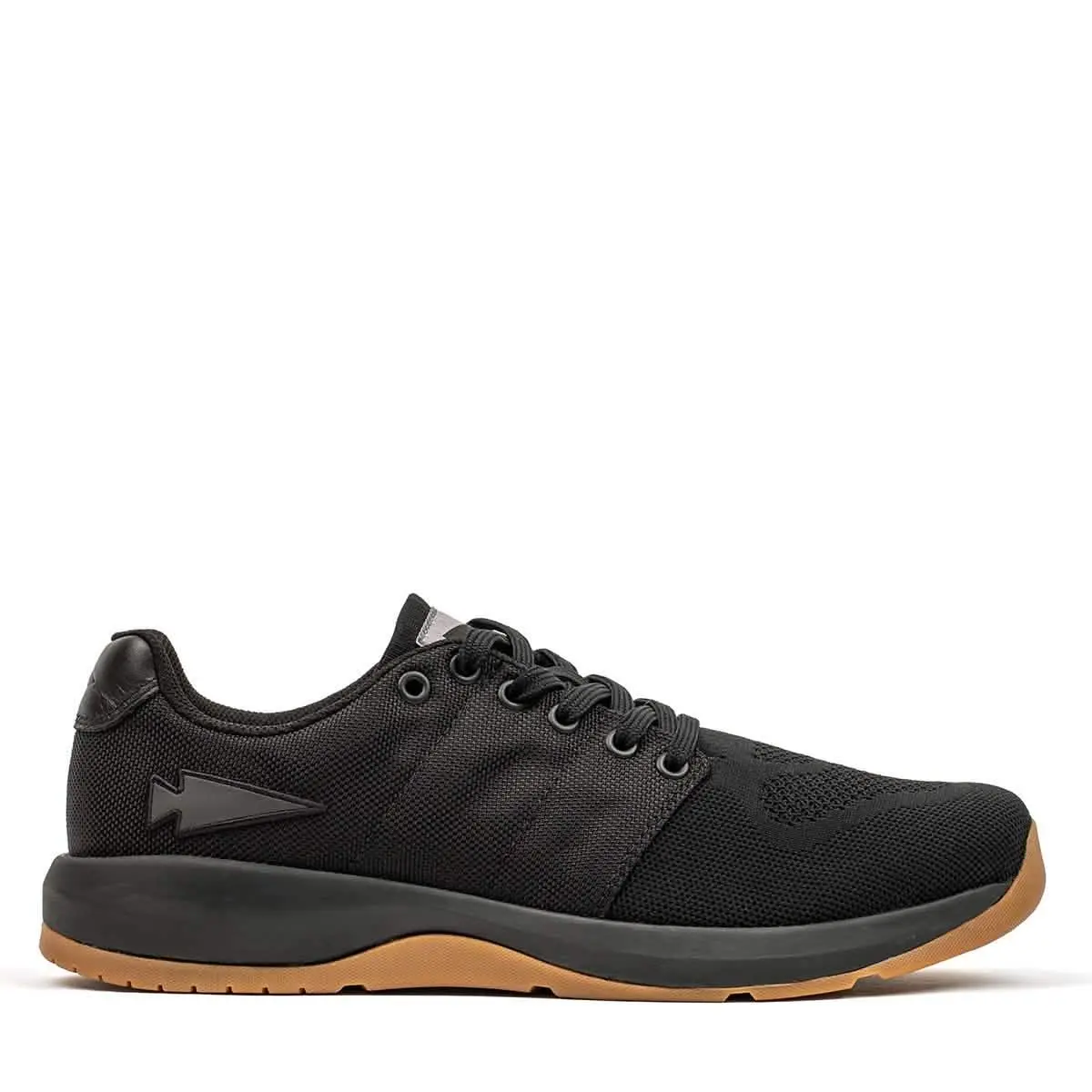 Women's Ballistic Trainers - Black + Gum W/ Black Reflective Spearhead 1