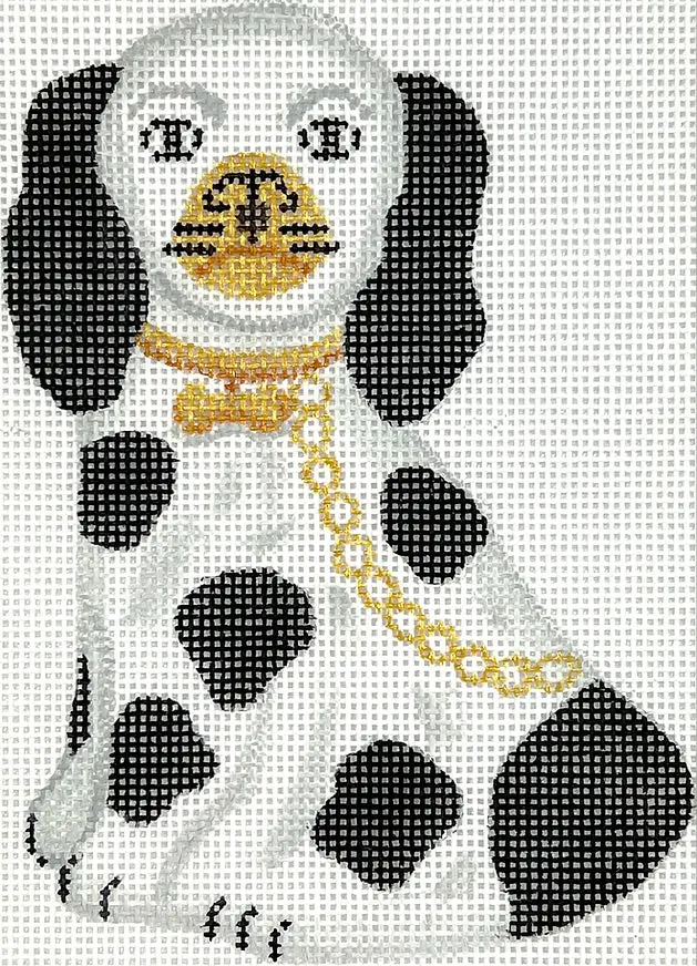 Om-314 Black & White Mini Staffordshire Dog 1