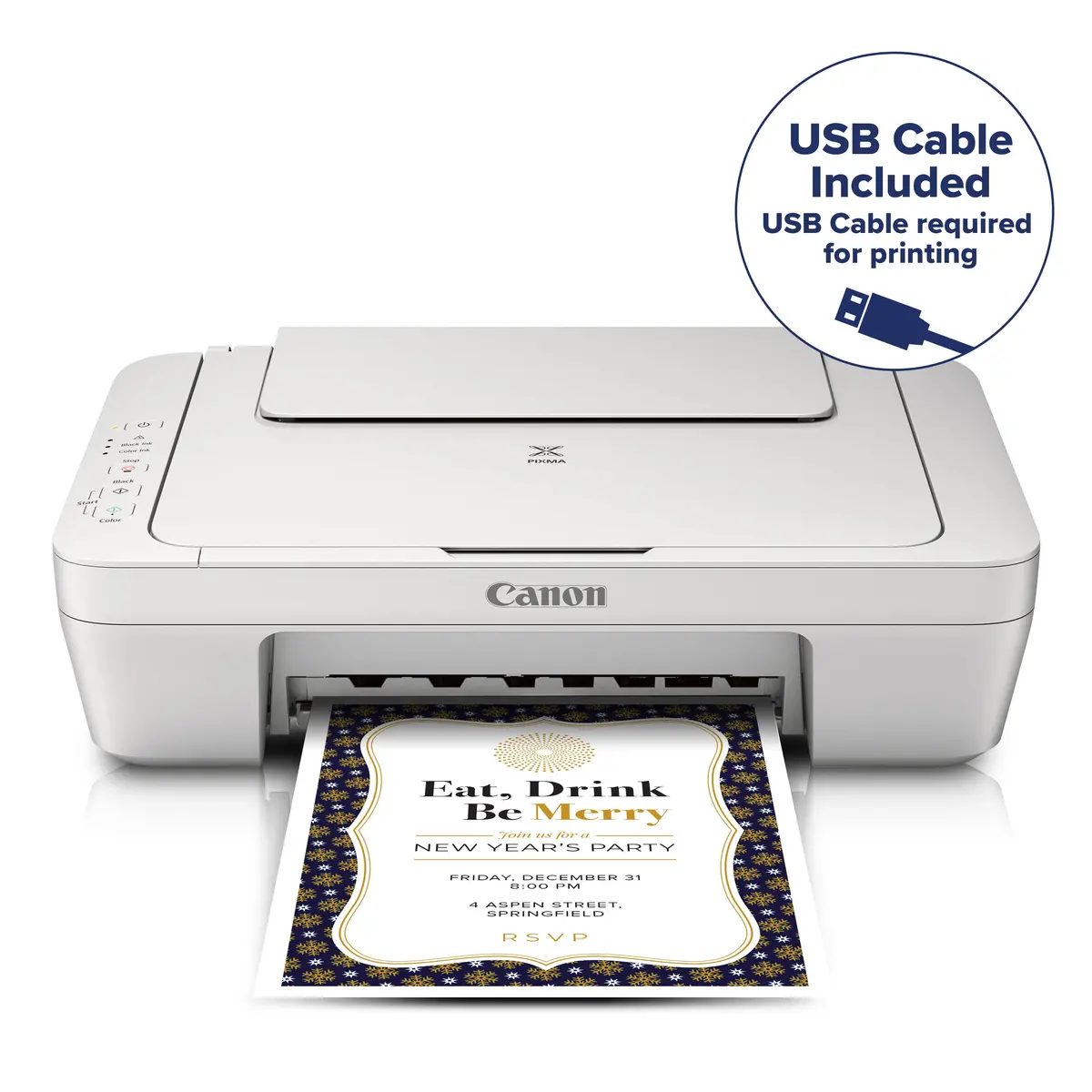 All-In-One Inkjet Wired Scanner Printer With Ink Included 1