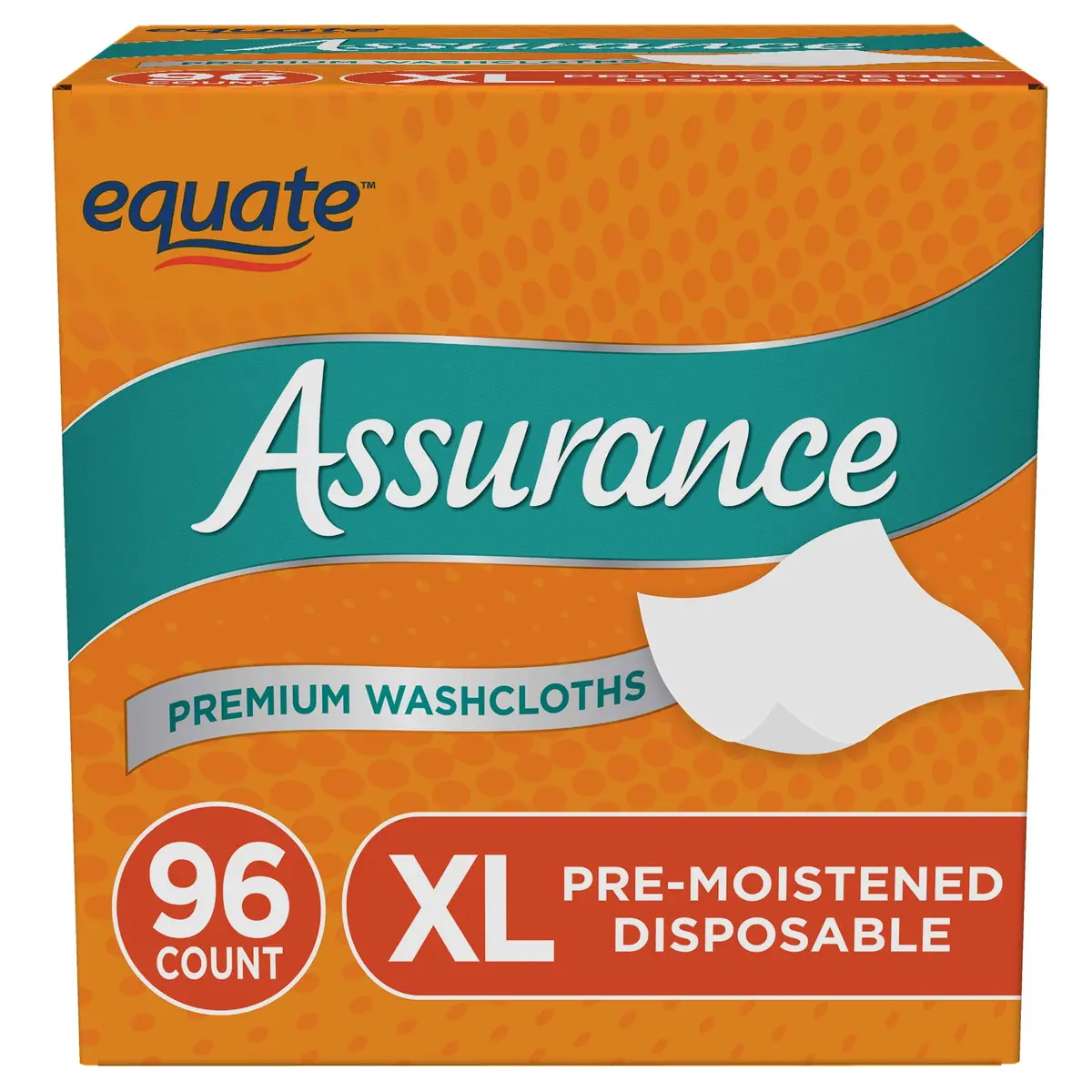 96 Count Assurance Premium Xl Disposable Washcloths Extra Large Body Wipes 1