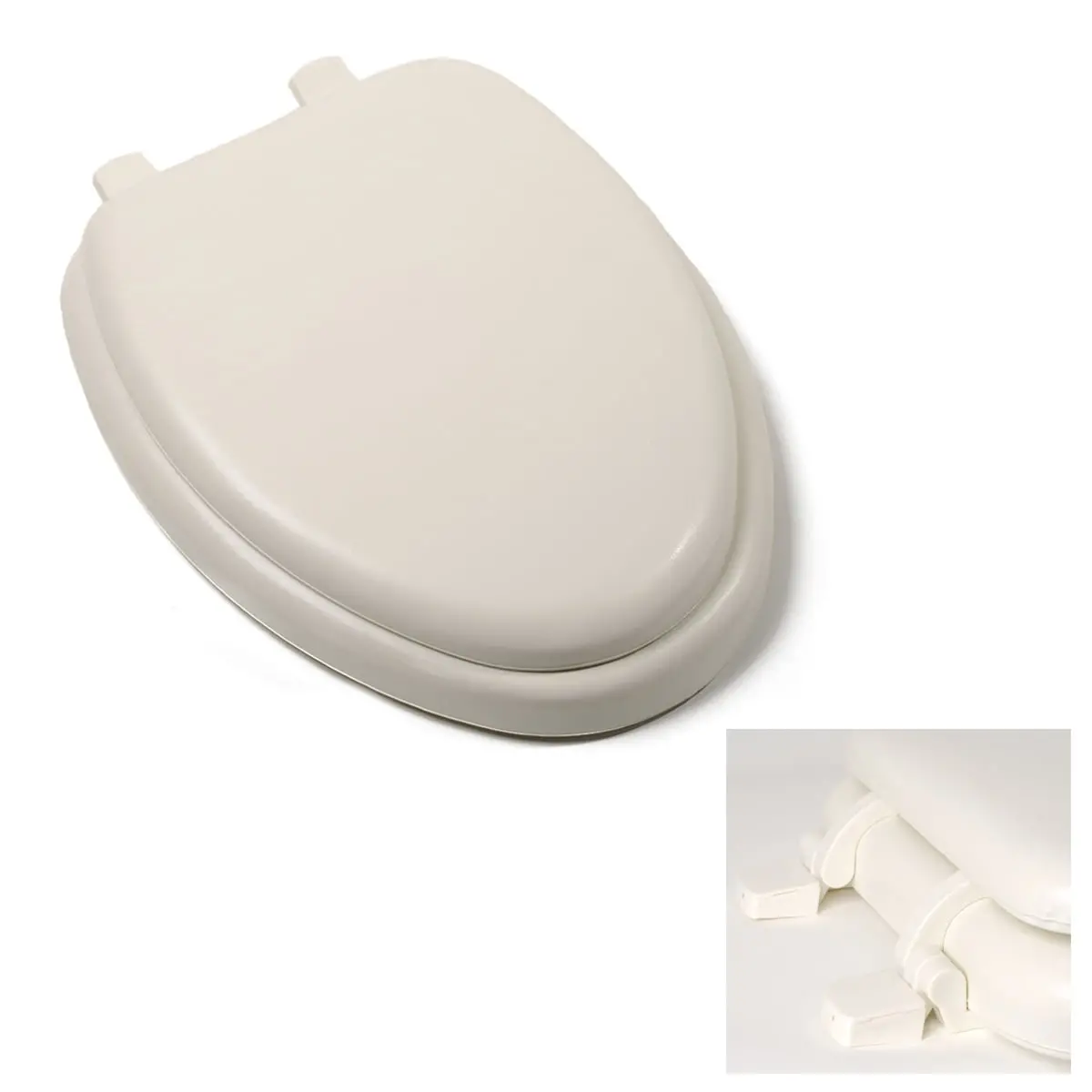Bone Soft Padded Toilet Seat Premium Cushioned Elongated Cover Bathroom Comfort 1