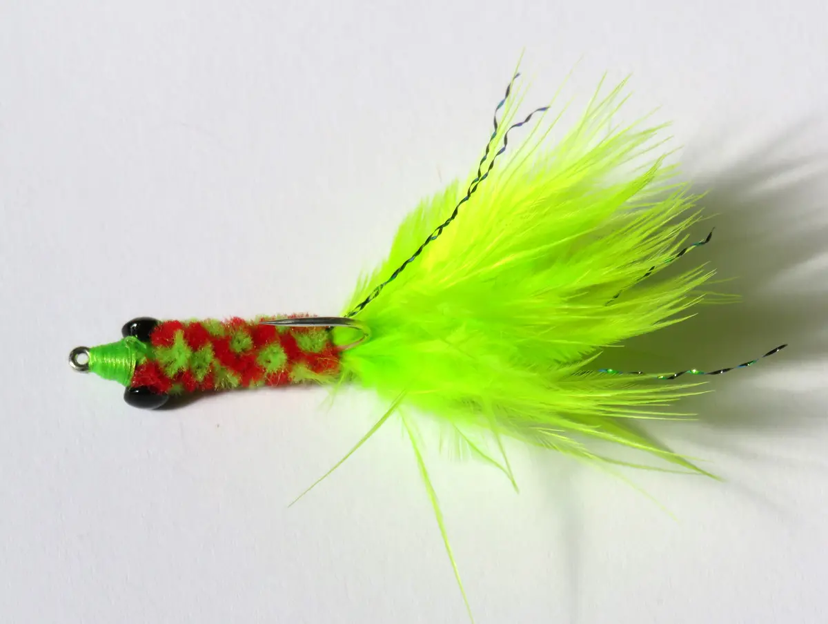 Surf Fly Chartreuse Fry   Hand-Tied By Lee Baermann 1