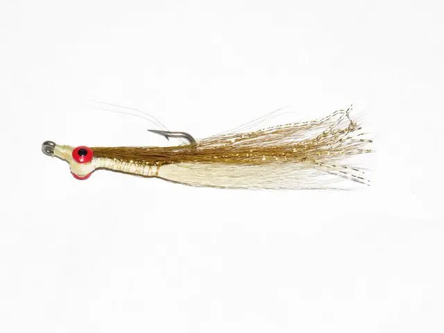 Clauser Rootbeer And White Surf Fly, Size #2/0 1