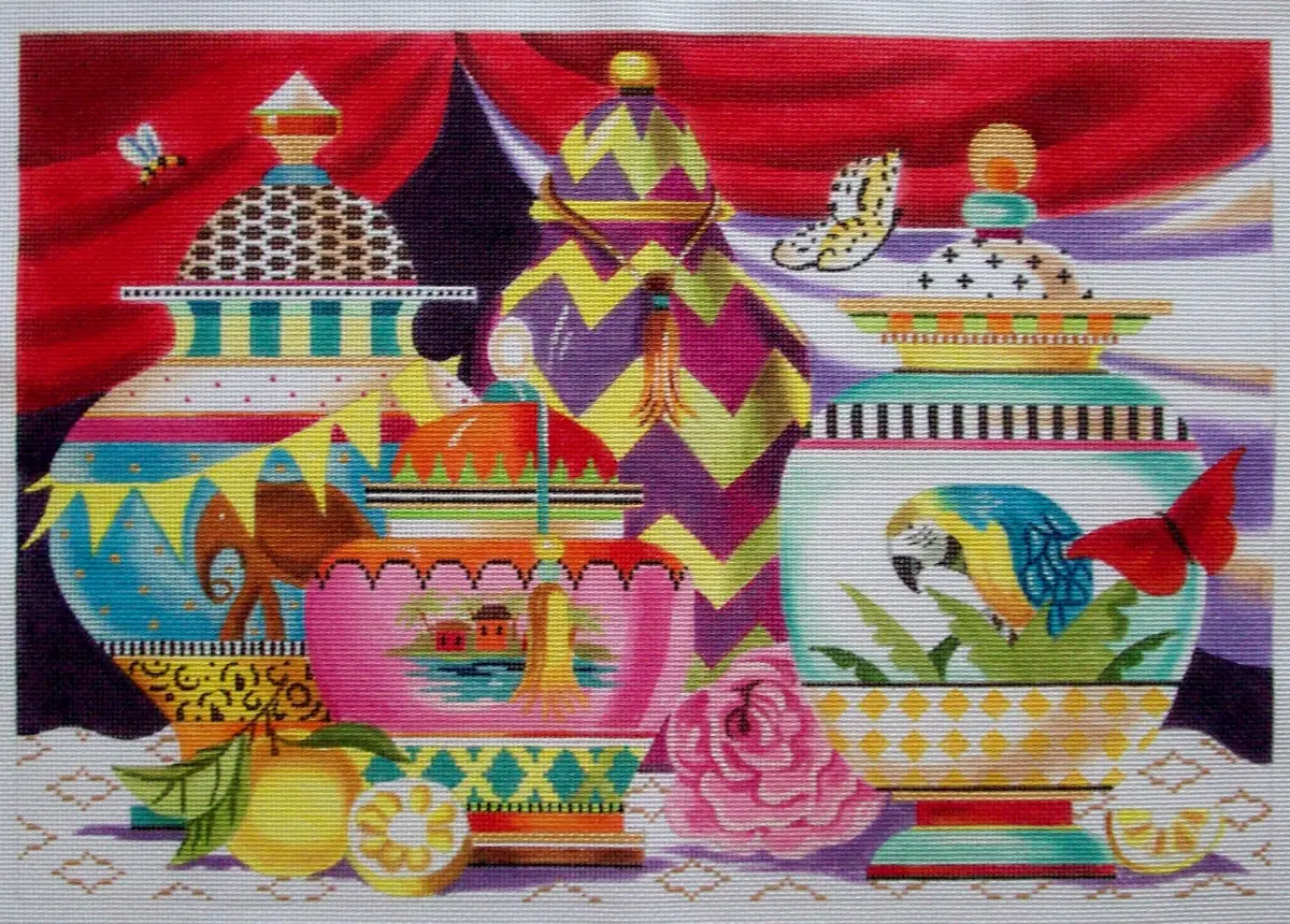 Mc433 Urns With Lemons And Butterflies 1