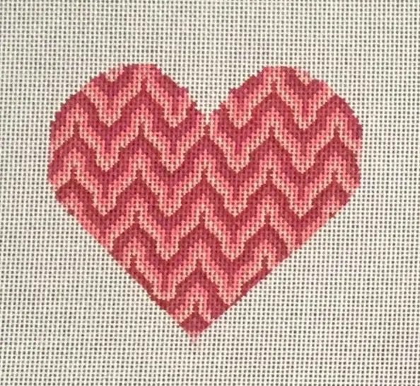 Tm-32 Bargello Heart - Pink 1