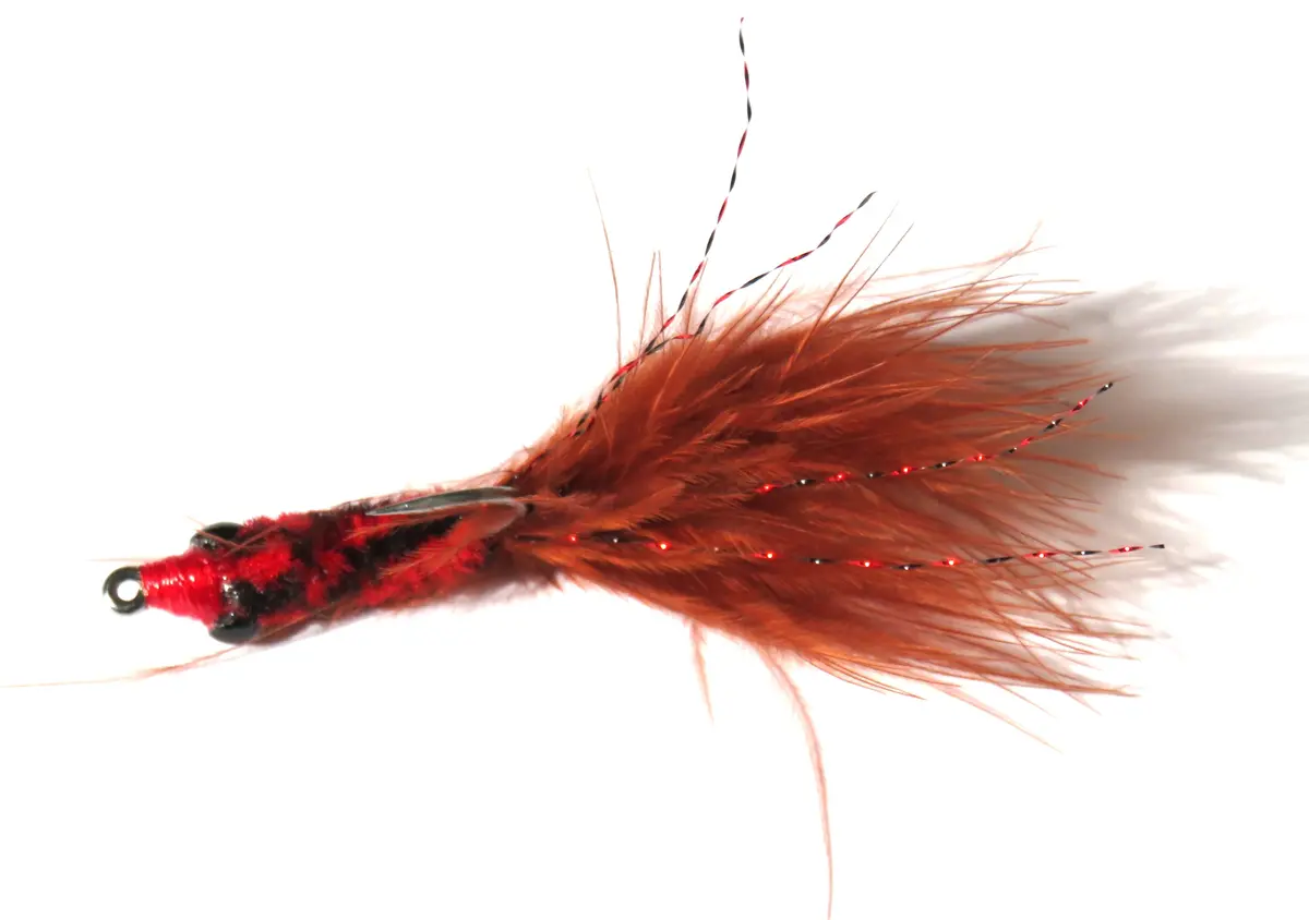 Surf Fly Dark Red Fry   Hand-Tied By Lee Baermann 1