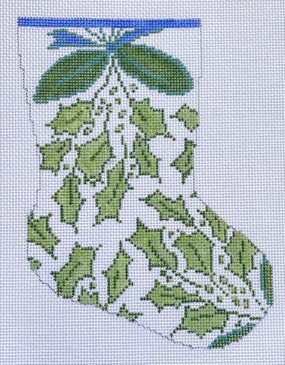Bs09 Deck The Halls Holly Mini Stocking 1