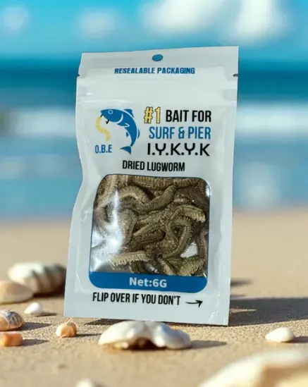 Dried Lug Worms Surf Bait (3 Pack) Free Shipping 1