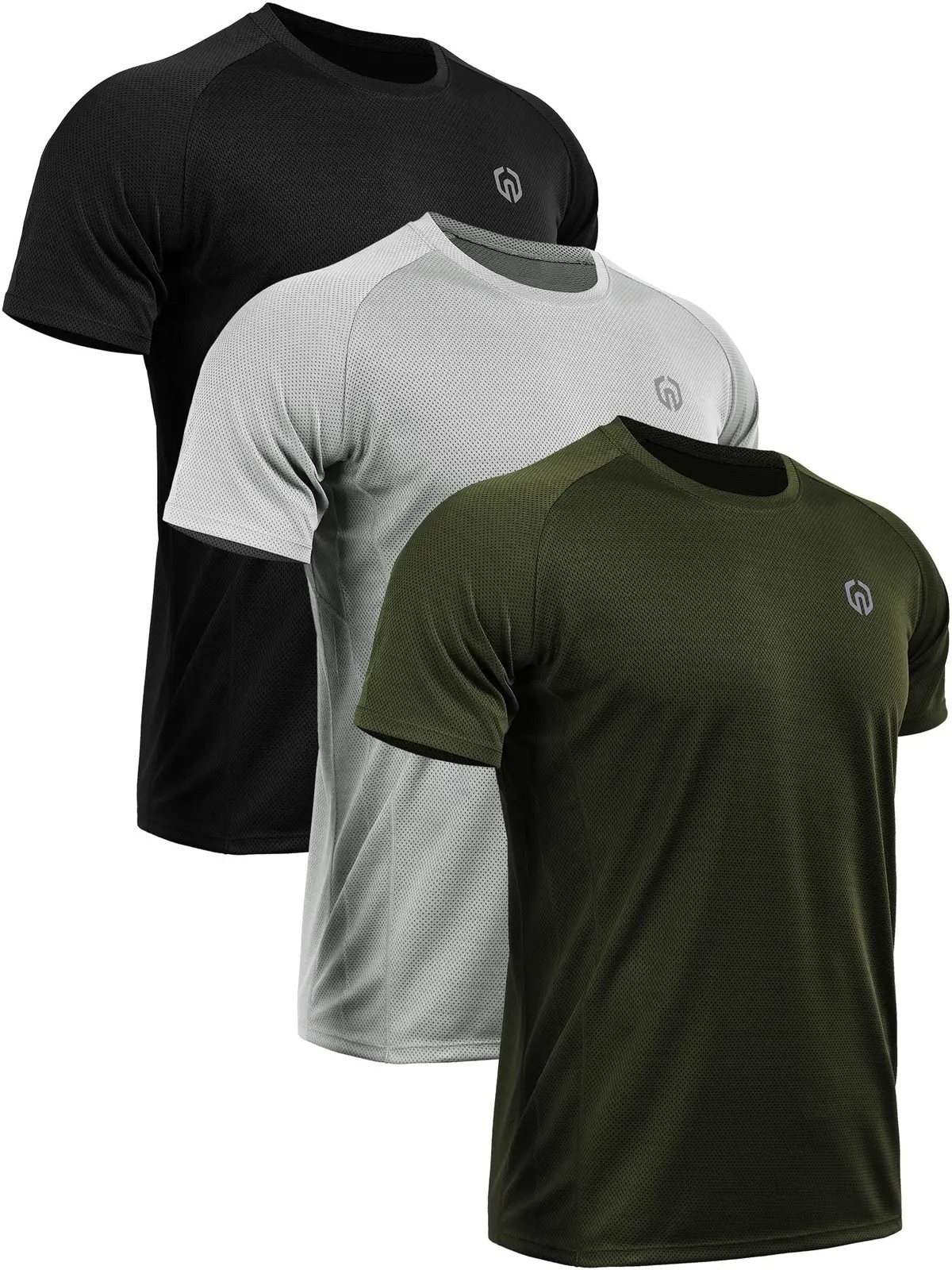 Men's Dry Fit Mesh Athletic Shirts 3 Pack 1