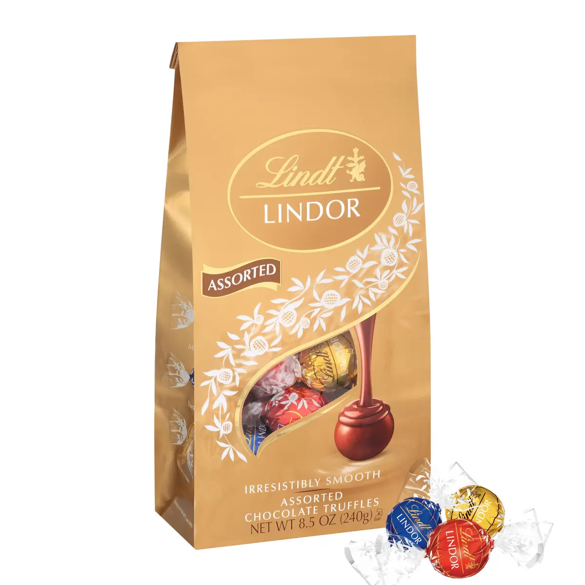 Lindt Lindor, Assorted Chocolate Candy Truffles, Easter Chocolate, 8.5 Oz. Bag, 1