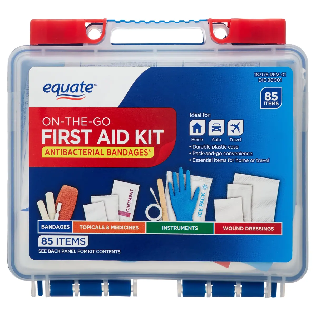 85 Piece First Aid Kit Medical Emergency Bag Survival Travel Home Car Camping 1