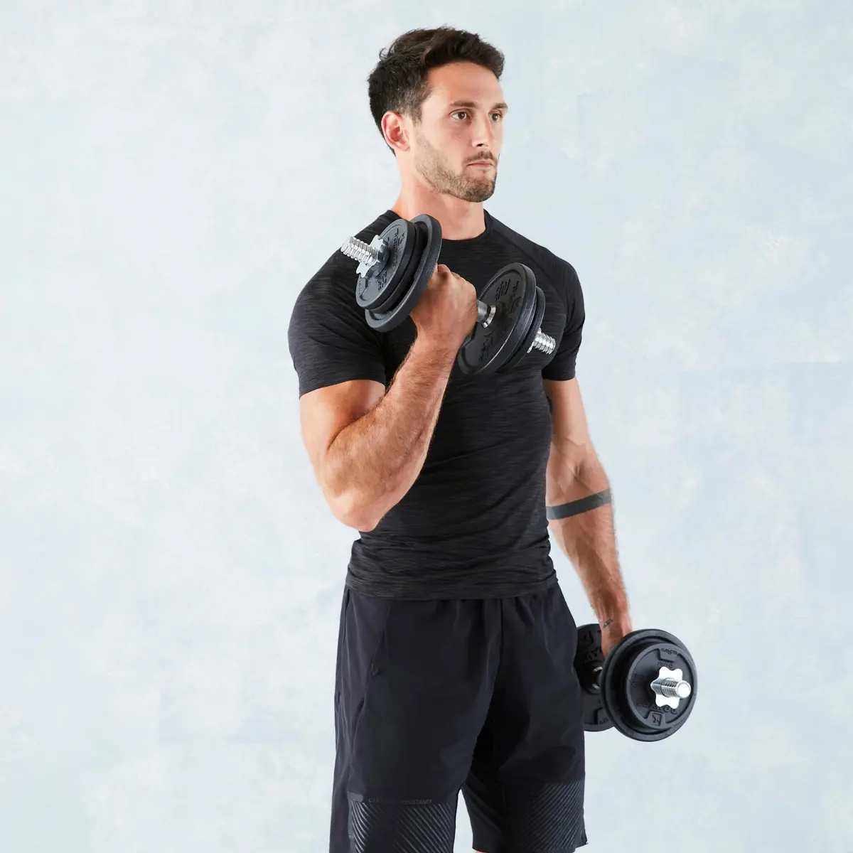 Adjustable Strength Training Dumbbell Set With Carrying Case, 44 Lbs 1