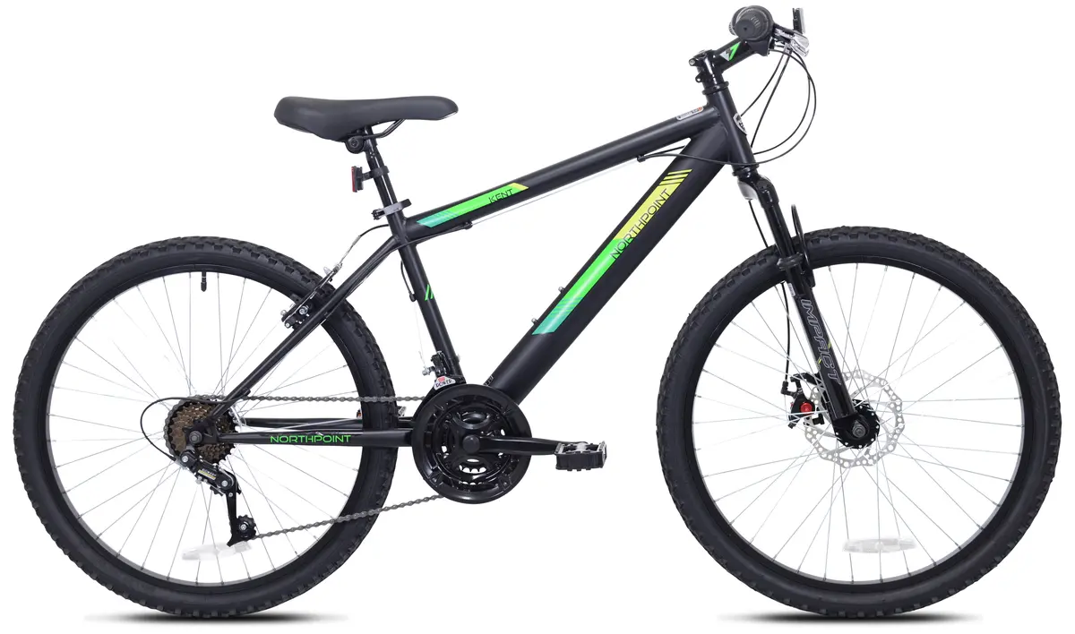 24" Northpoint Boy's Mountain Bike, Black/Green 1