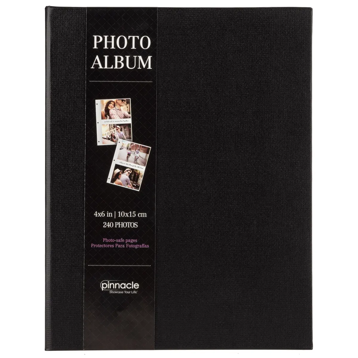 Photo Album 8 X 10 Black Linen Ring Bound Photo Album, Holds 240 - 4"X6" Photos 1