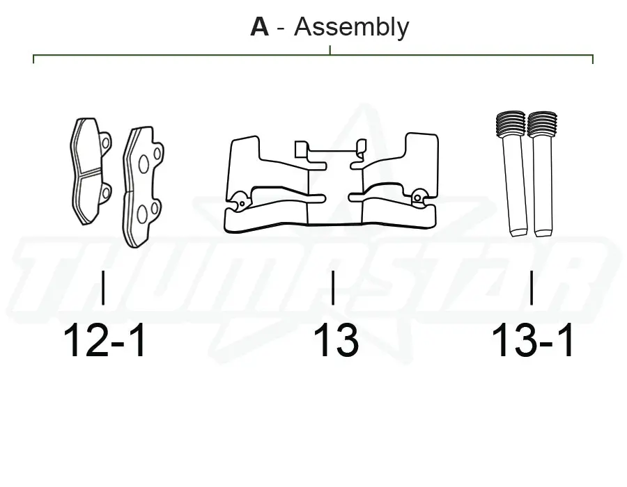 Front Brake Pad Complete Assembly | 3576 1