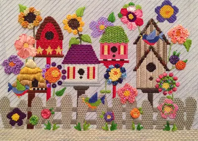 Birdhouse Garden Stitch Guide 1