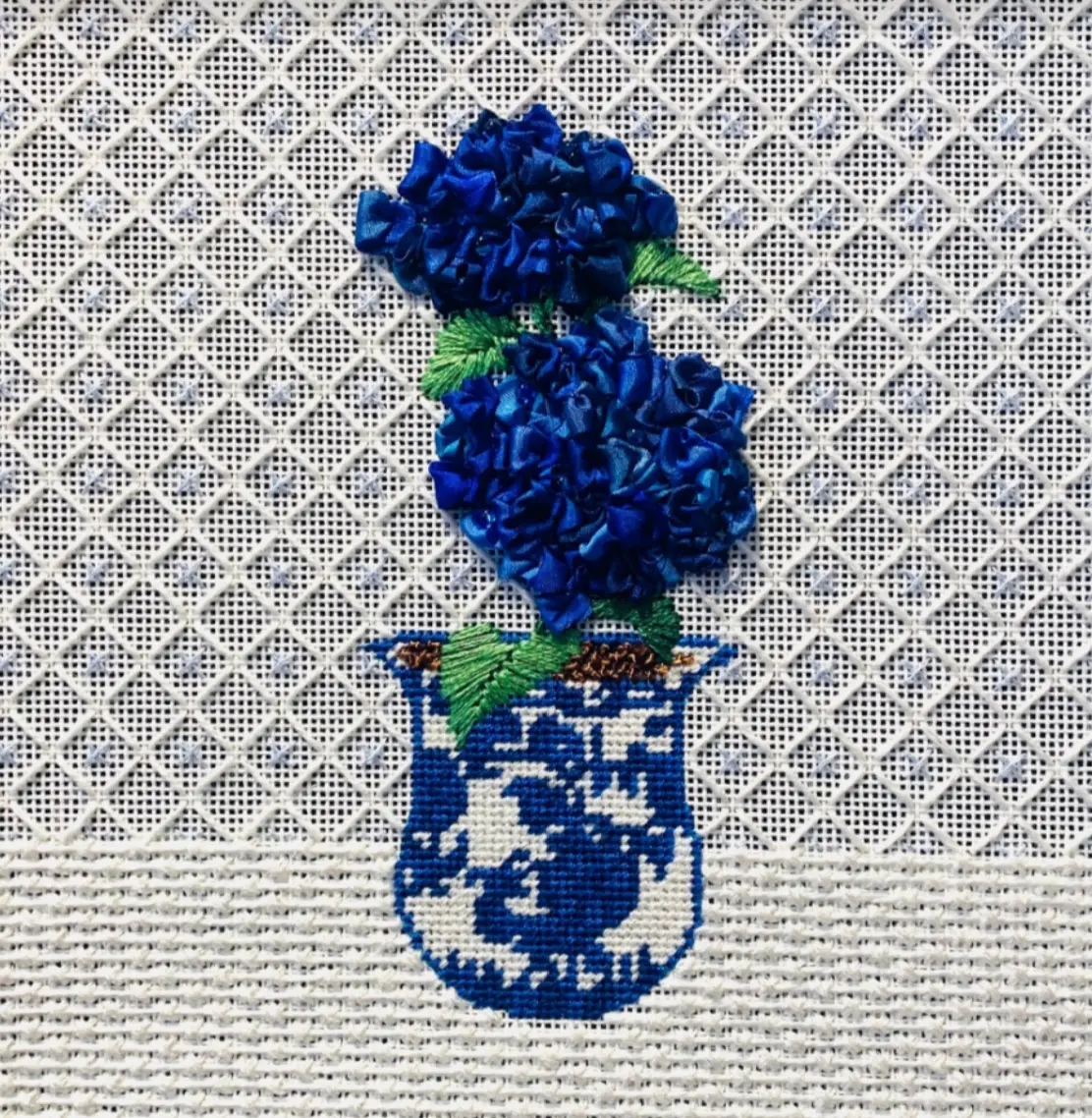 Hydrangeas In Blue And White Vase Recorded Class 1