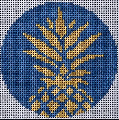 Ts045 Pineapple 3" Round - Navy 1