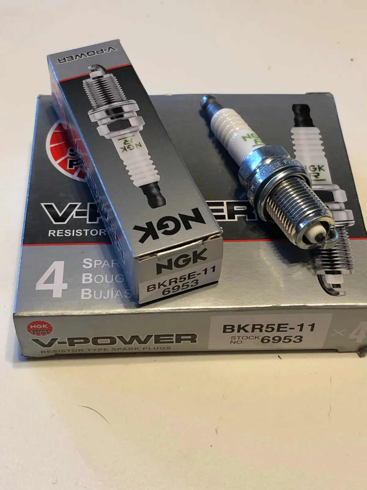 1994-2005 Mazda Miata Ngk  V-Power Spark Plugs (4) Bkre5-11 1