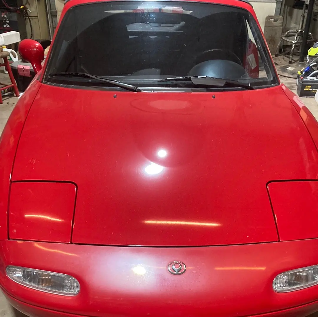 1990-1997 Mazda Miata Hood Red Su 1
