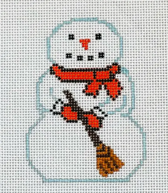 Kcd1395 Snowman With Broom 1