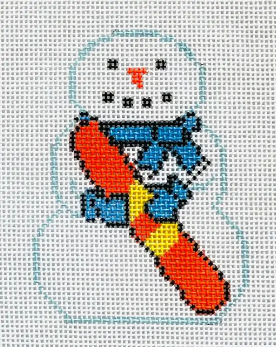 Kcd1401 Snowman With Snowboard 1