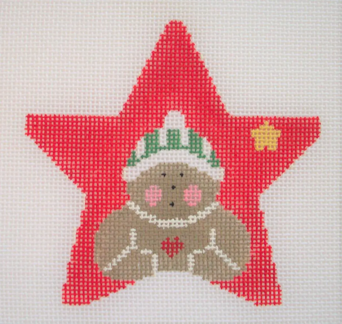 St423 Gingerbread On Red Star 1