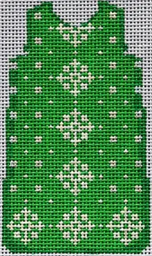Ts153 Snowflake Mini Shift Dress - Green 1
