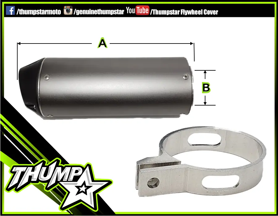 7283 | Alloy Exhaust Muffler | Pipe Bomb | 38Mm Cnc 1