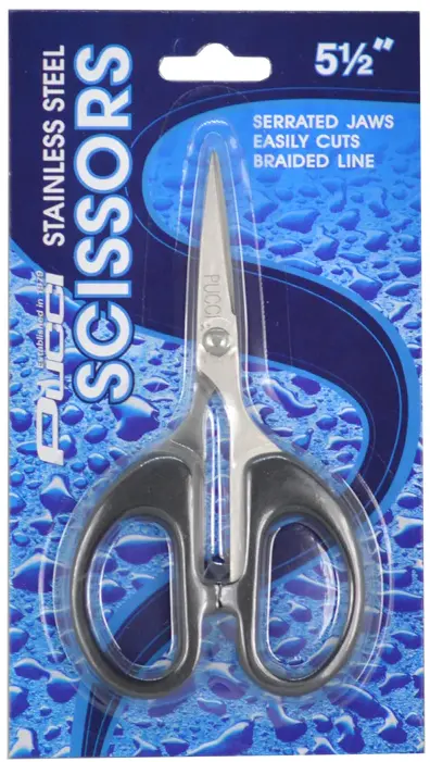 Pucci 5 1/2" Stainless Steel Scissors For Cutting Braid And Mono 1