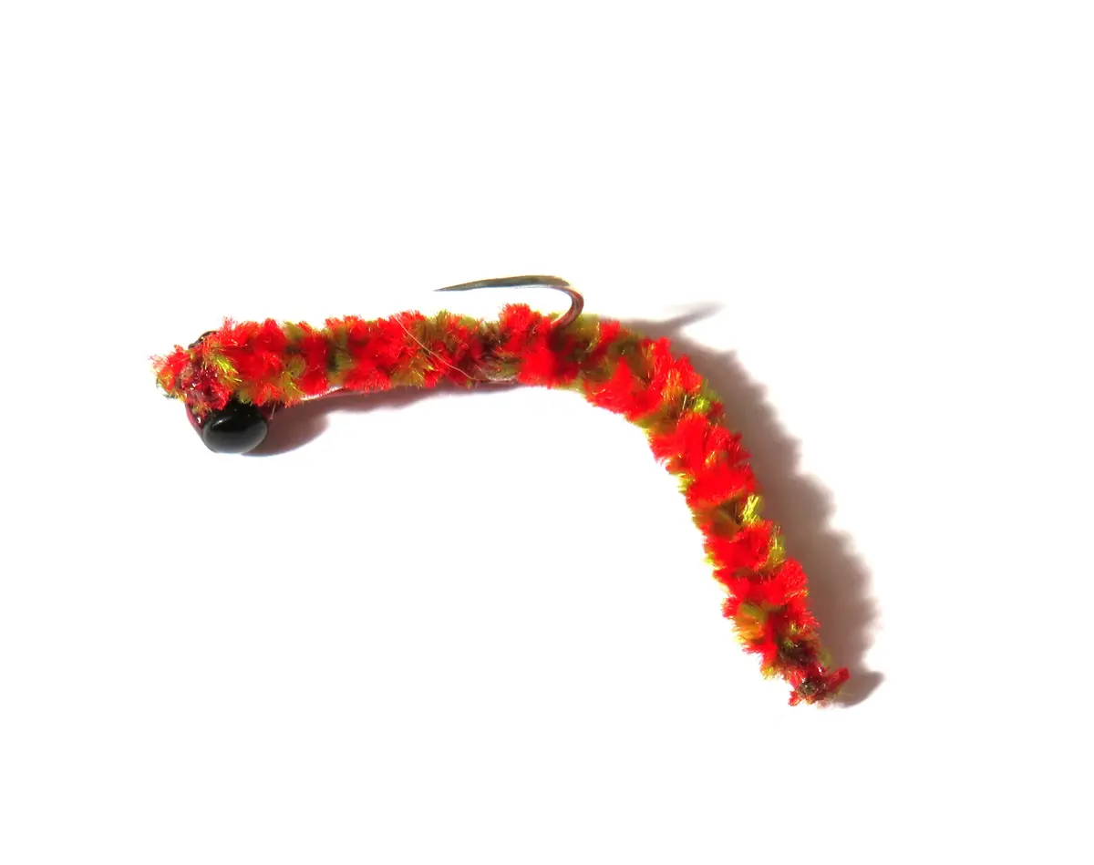Surf Fly Red Worm    Hand-Tied By Lee Baermann 1